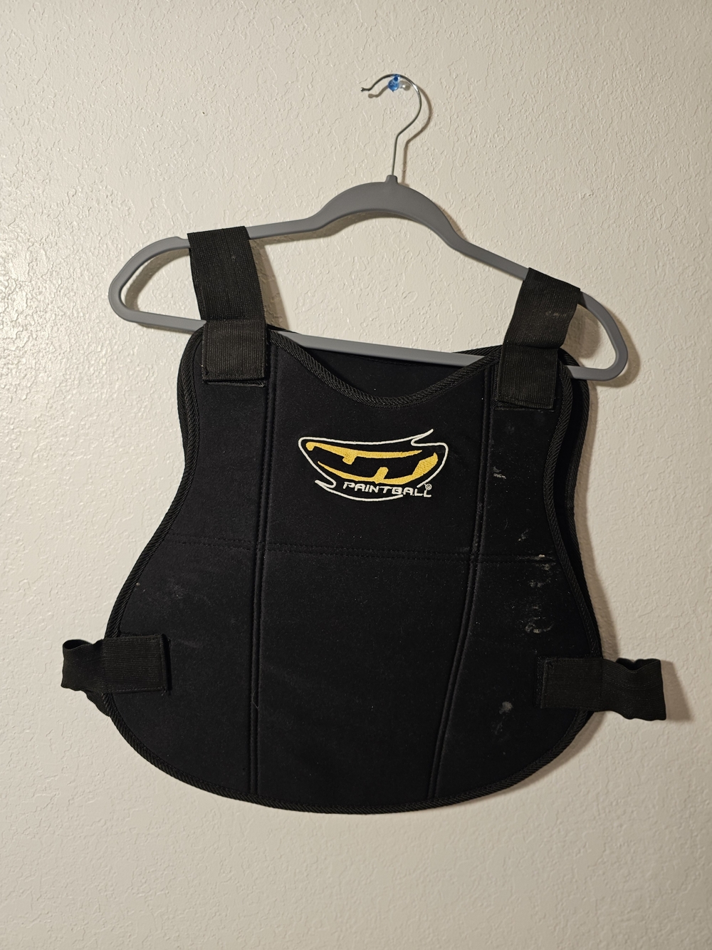 JT Paintball Black/Yellow Protective Chest Protector Vest w/ Adjustable Straps